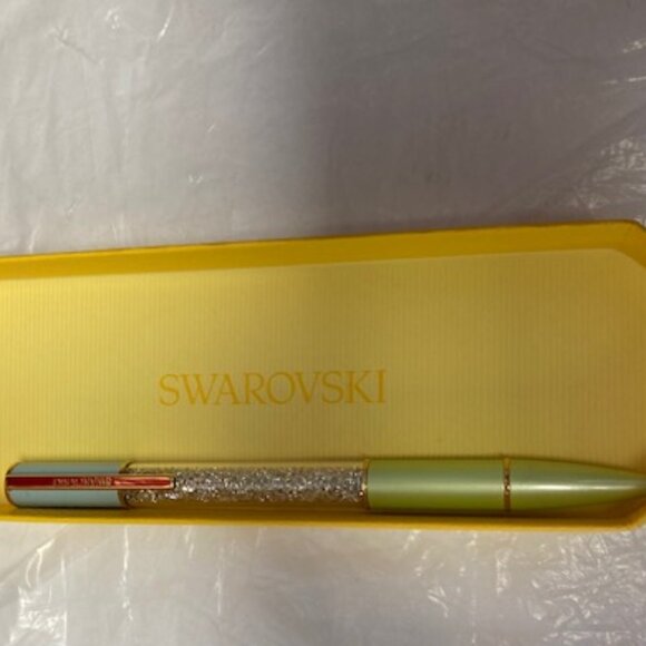 Swarovski Crystalline Ballpoint Pen, Light Green & Light Blue and Rose Gold - Picture 2 of 2